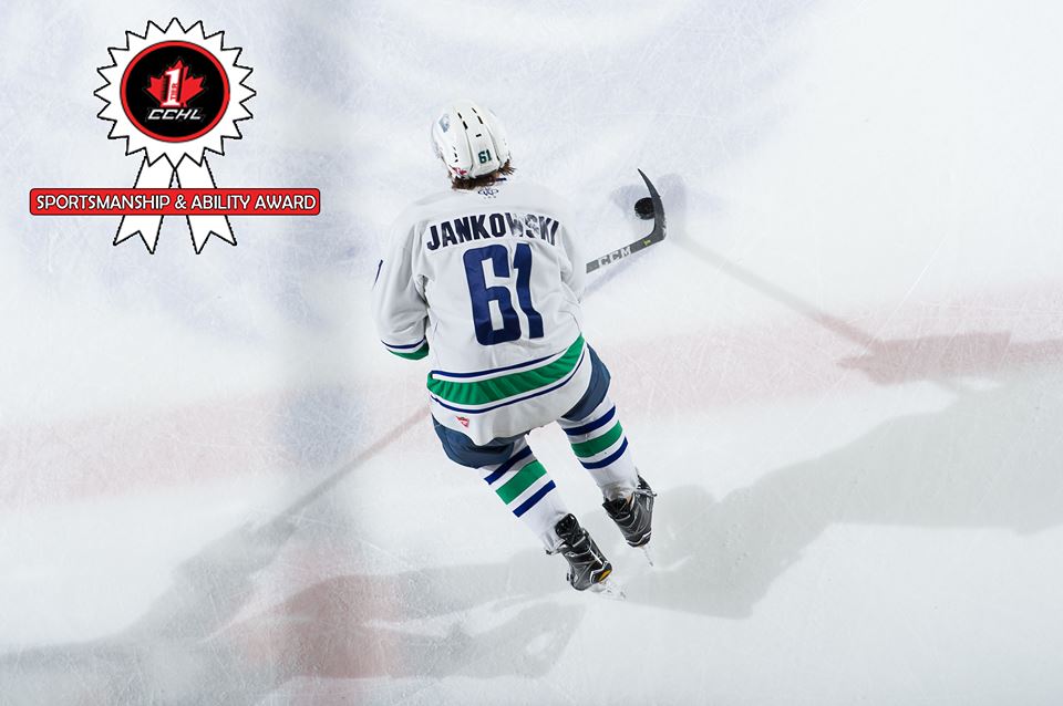 TheCCHL's tweet photo. Release | @hawkesburyhawks forward David Jankowski has been named the #CCHL winner of the 2017/18 Sportsmanship and Ability award.

Read | https://t.co/bMQCKVWBrS https://t.co/Fis6XoG3CU
