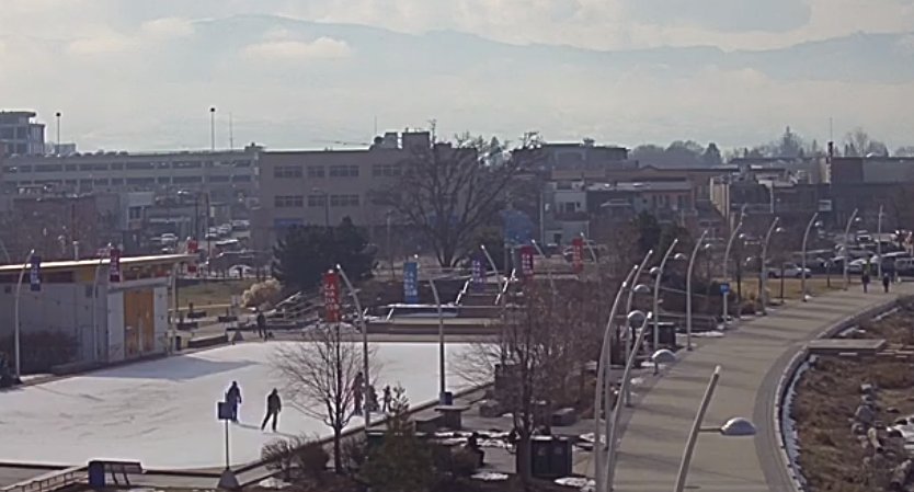 DuaneWx's tweet photo. It's 10:30am and the last skaters of the season are on the @cityofkelowna rink at #StuartPark The rink officially closes today (Mar 6) at 11am. Thanks for the great family fun this year. https://t.co/0t5QJCa7Un
