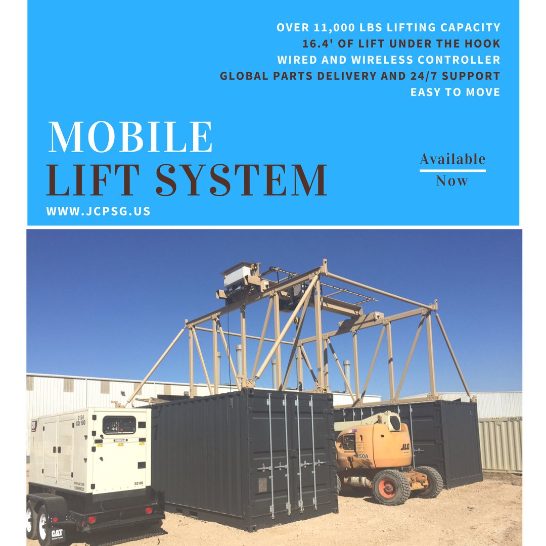 JCP803's tweet image. The Mobile Lift System is available!
#MobileLiftSystem #Crane #heavyliftingsolutions #ExperiencedProfessionals #construction #TuesdayThoughts #AFRICOM  @USArmyEurope @USAODS @USACEHQ  @USArmyLogistics