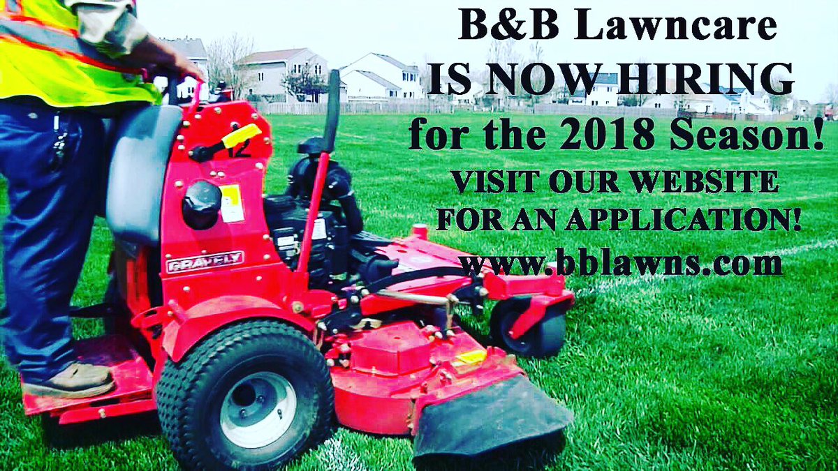 bblawn08's tweet photo. Now accepting applications for the 2018 lawncare season.
Please visit our website for an application at https://t.co/WhC08l9M1y or call 765-967-0922 and ask for Larry. 
Starting pay is $9-10Hr + incentives + raises https://t.co/V8CEunBQ9U