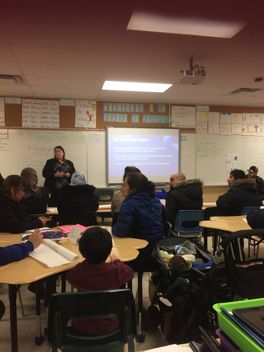 Parent engagement in action at Queen Victoria school. We’re talking about math and how parents can support at home.