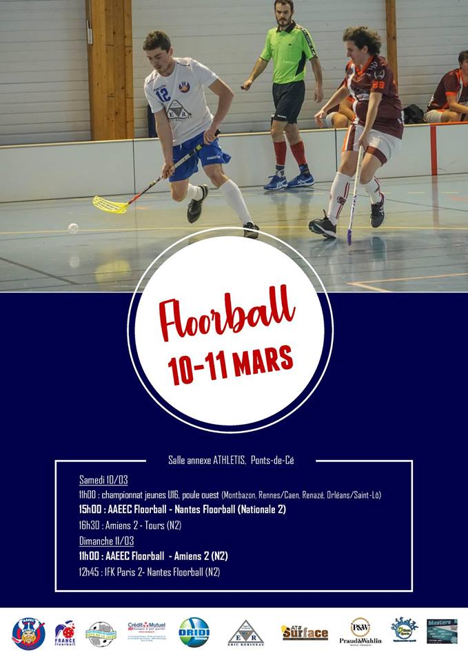 AAEECFloorball's tweet image. Gros week-end de #Floorball aux Ponts-de-Cé !
🗓️ Samedi dès 11h00 : U16 (#Montbazon, @RennesFloorball, @CaenFloorball, #Renazé, @CFOrleans, #StLô)
🗓️ Samedi à 15h00 : 🆚 @NantesFloorball 
🗓️ Dimanche à 11h00 : 🆚 @HoplitesAmbiani 
📍Salle annexe d'Athlétis, @villepontsdece