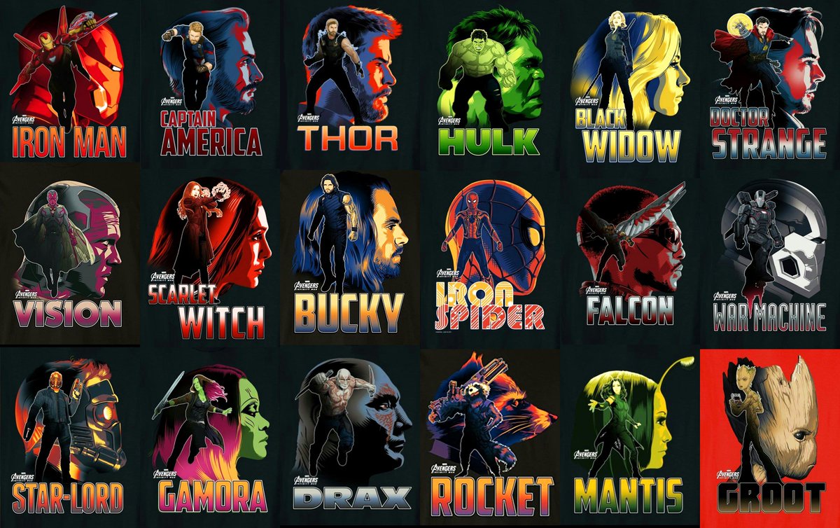 MCU_Direct's tweet photo. These 18 official #AvengersInfinityWar character illustrations have been released: https://t.co/fuC1Goxifs
