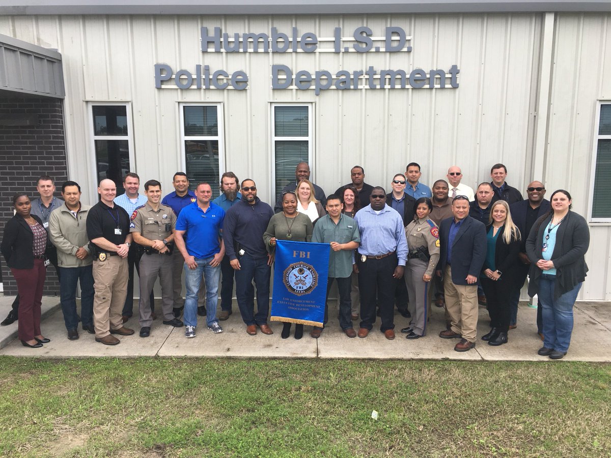 FBILEEDA's tweet photo. Congratulations to the graduates &amp; Trilogy recipients from the Supervisor Leadership Institute in Humble, Texas hosted by Chief Solomon Cook &amp; Humble ISD Police Department! https://t.co/uKkzBAeAXd