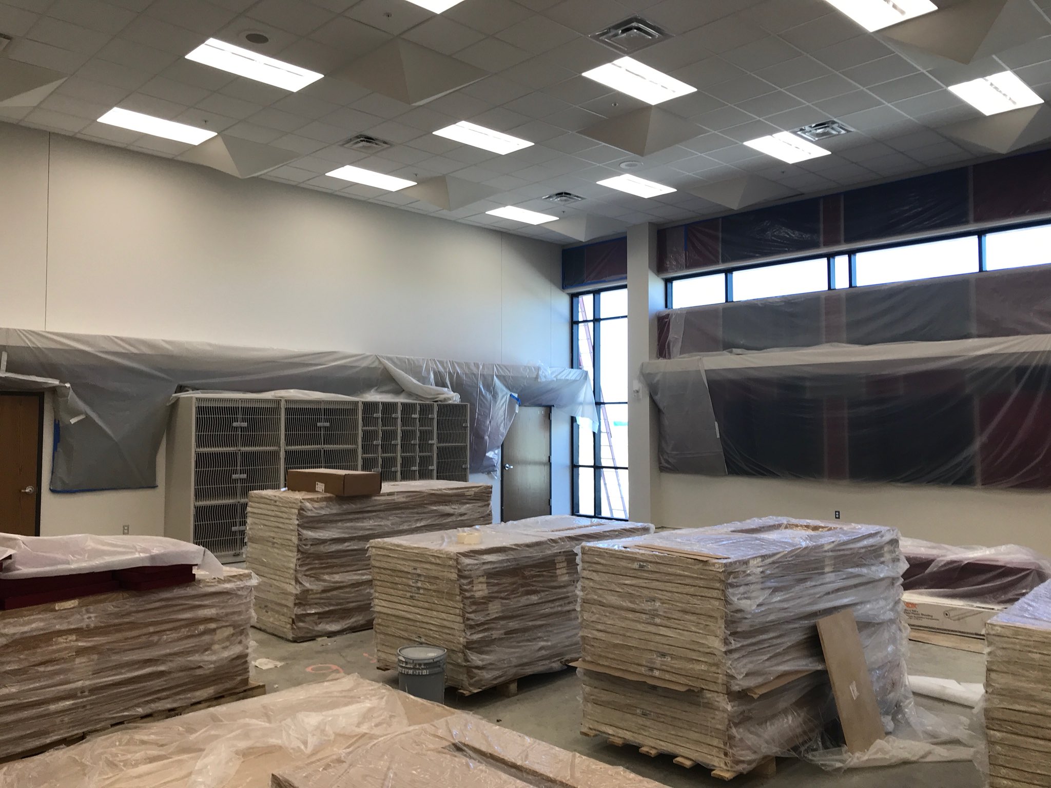 CMS West Band on Twitter "Instrument storage lockers are going in and