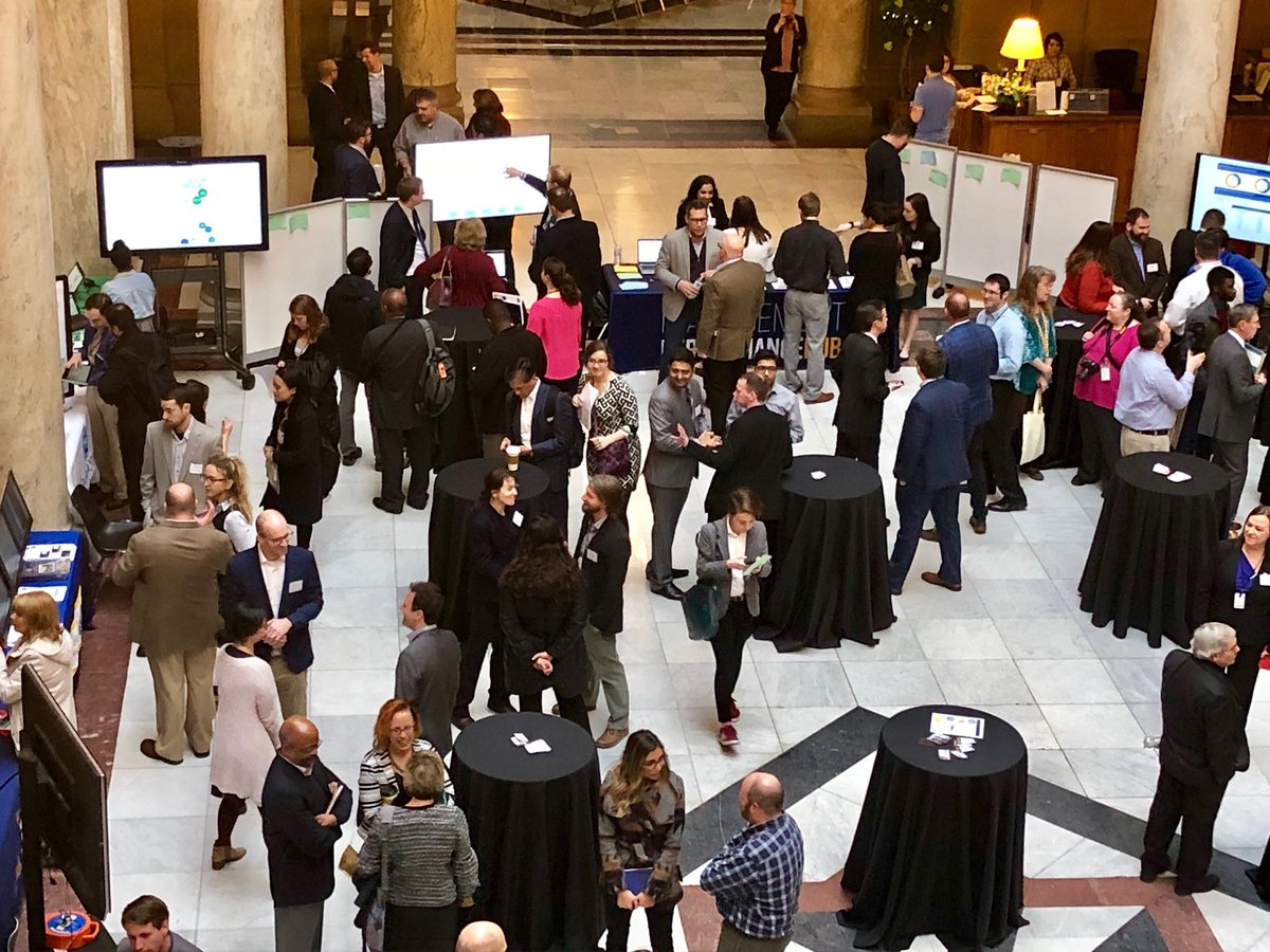IndianaMPH's tweet photo. A few more minutes to hear about #datadriven success stories from our partners in Indiana’s data community. Stop by! #MPHDataDay #INLegis https://t.co/kspD8ibv9o