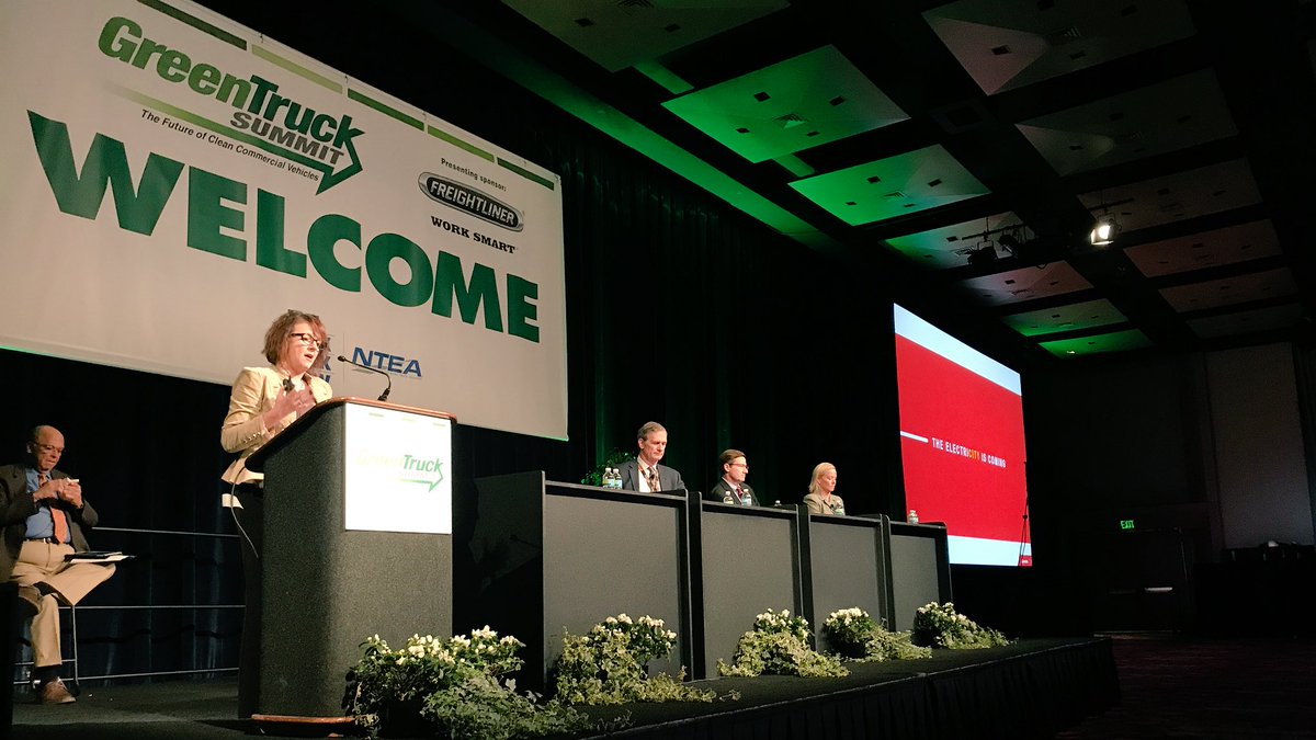 Cummins's tweet image. Julie Furber on offering customers a variety of powertrain solutions, including electrification: “At Cummins, we’re moving from a one-size-fits-all model...into a model where a plethora of solutions will be available to customers.”