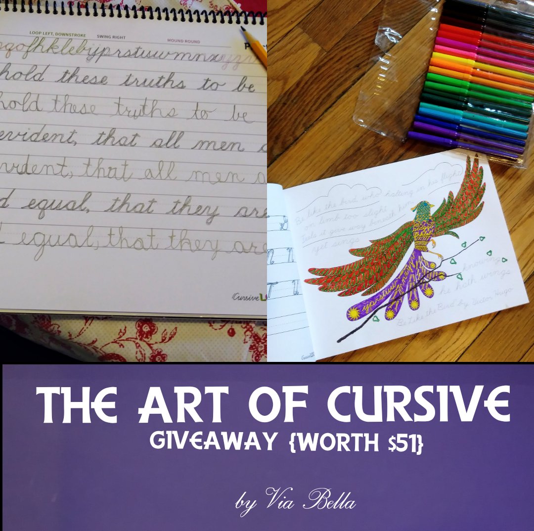 Via__Bella's tweet image. Come #EntertoWin this @CursiveLogic product (worth $51) which our family fell in love with! ✏️💸@HomeschoolCrew
 ➡️go.shr.lc/2FlrdXg  ⬅️
(Also, special discount code in post for everyone! Check it out!)
#toscrew #CursiveLogic #giveaway #soworthit #homeschool #writing