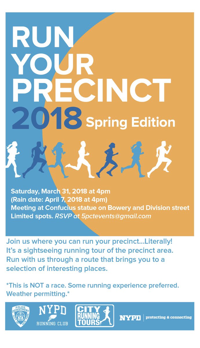 NYPD5Pct's tweet photo. Run Your Precinct is back for the 2018! It’s a fun & involved sight-seeing running tour. We partner up with #CityRunningTour & sometimes #NYPDrunning. Hope to have you come and run side by side with us. #NYPDConnecting #summerbody https://t.co/V8dpSoco0F