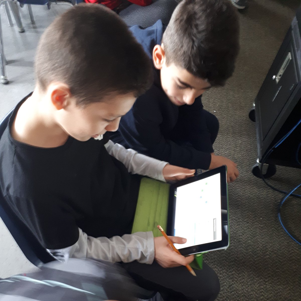 Mrs_Zep's tweet photo. Our first @knowledgehook GameShow! Steep competition but fun adding an image to show our work. We love when we get to dance and celebrate our #classwin together! @CoronationCougs https://t.co/hLIA4WCcqU