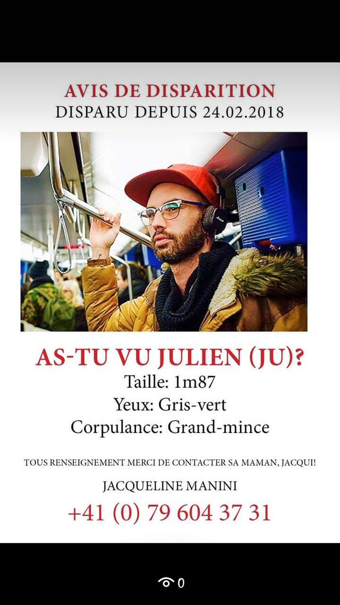 kuitch's tweet photo. #astuvuju #avis #disparition #missing #police #recherche #Suisse #Europe @Police_Lausanne @PoliceValais @rhonefm @radiochablais @ONEFMofficiel @rougefm @radio_LFM @lenouvelliste @24heuresch @tdgch @letemps @20minutesOnline @Lematinch https://t.co/g13vOlJCiD