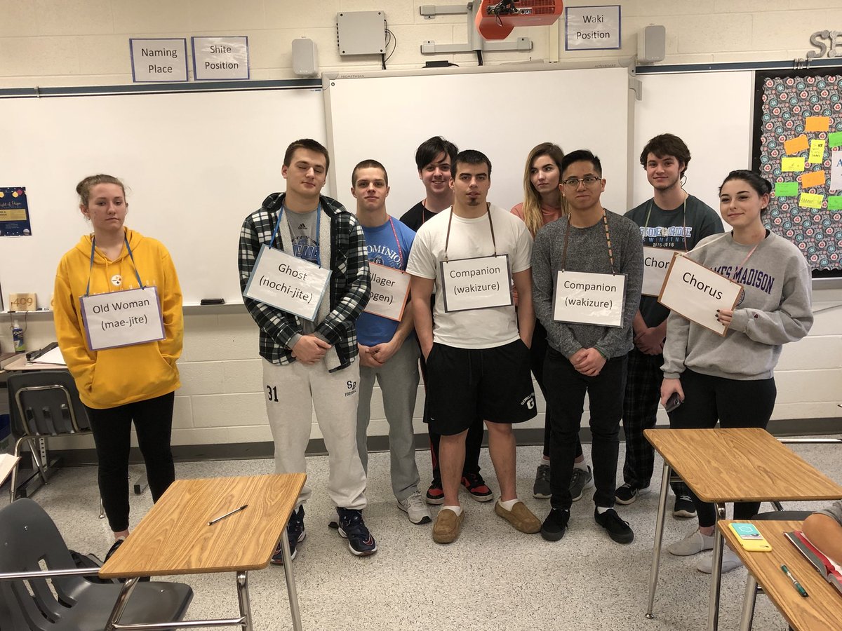 SBHS_Stender's tweet photo. Japanese Noh drama in English 12. https://t.co/ZhJqiHq7wm