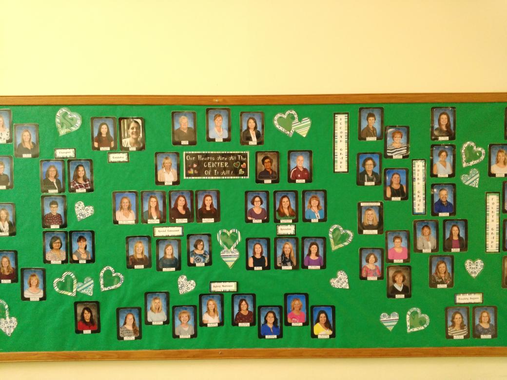 Big TY to Deb Trainor for our staff bulletin board