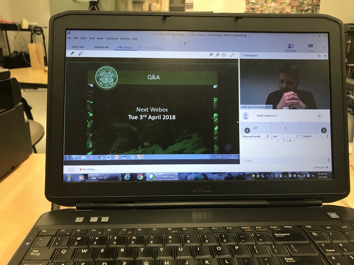 Coach_GeoffL's tweet photo. Always a pleasure to take part in the @CelticSocAcad WebEx for the partner clubs. @JohnMcstay87 @williemcnab #CFCWebEx #alwayslearning https://t.co/02maadcYMs