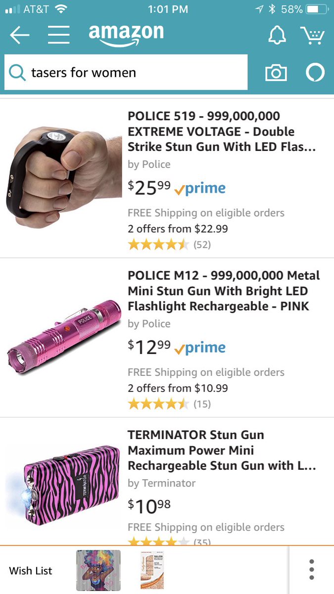 Also tasers and stun guns. Please store these properly and out of reach of children: