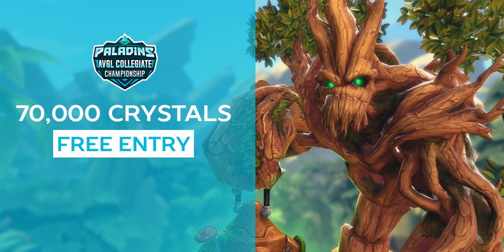 AVGL_Paladins's tweet photo. Win 70,000 Crystals competing in the Collegiate @PaladinsGame Championship! 🏆

Free Entry 👉 https://t.co/aGsAHxzwPN

@SmitePro #college #esports #paladins #crystals #championship https://t.co/YHLFe2XD24