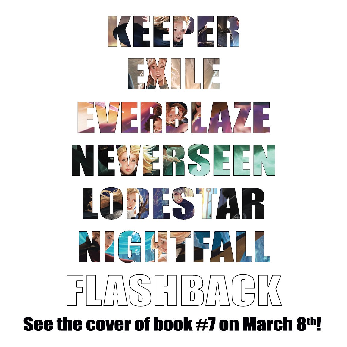 SW_Messenger's tweet photo. You guys!!!! In two days I’m finally going to be able to share the AMAZING cover for FLASHBACK!!!!👏🎉💖🤩🙌‼️ So mark your calendar for March 8th at 12pm (pacific time) and get ready to squeal at the awesomeness. @simonkids #keeperofthelostcities #kotlc https://t.co/YGmOSTbHEy