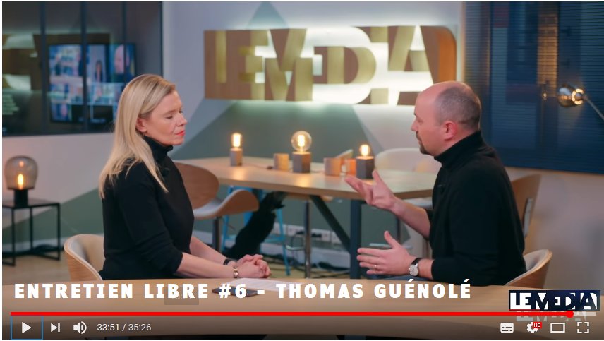 Saimehaphore's tweet photo. *** Le Média *** @LeMediaTV @thomas_guenole

ENTRETIEN LIBRE #6 - THOMAS GUÉNOLÉ

Le site / l'entretien : [ < - https://t.co/Mf4f2IG5M4 - > ] https://t.co/CBs2VWdyTt