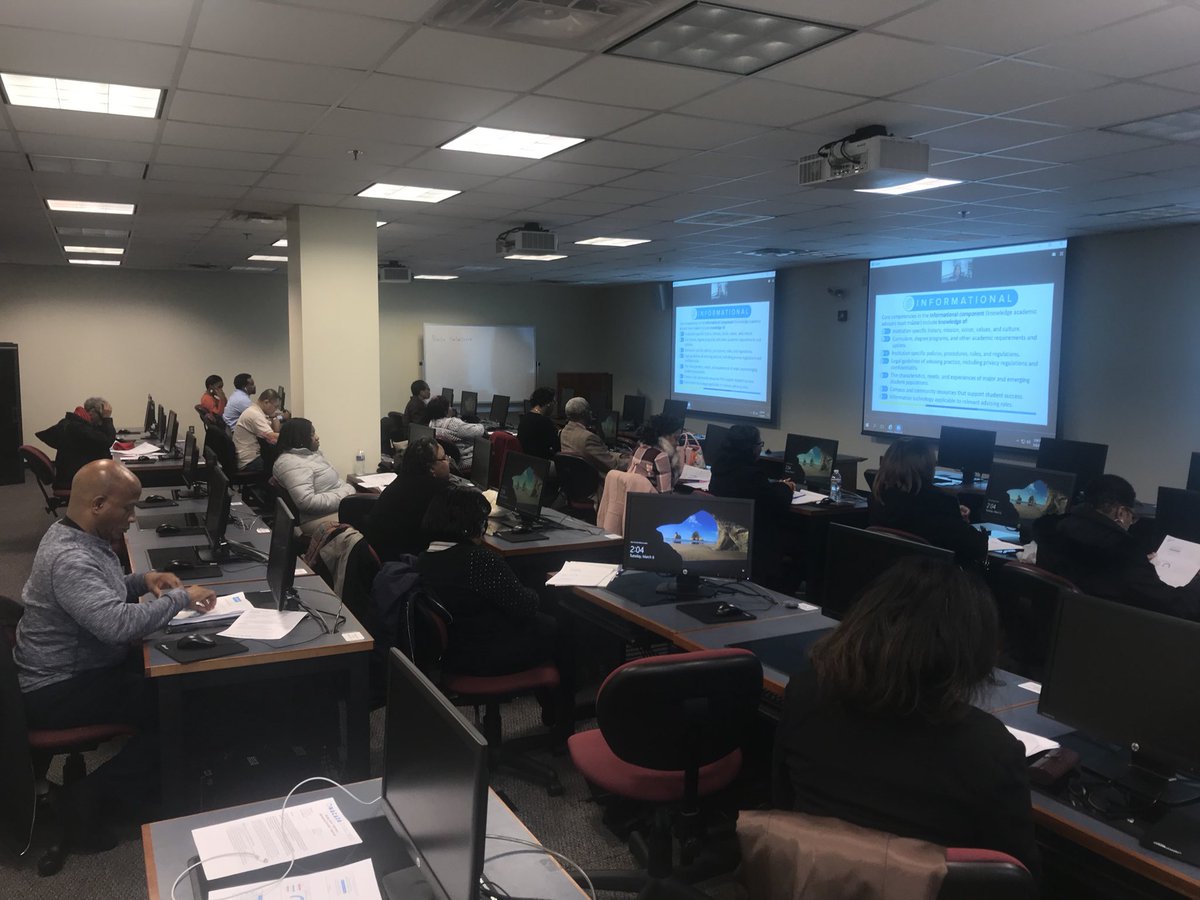 Faculty and staff from ACE and across the university participate in a webinar on Building Advisor Competency