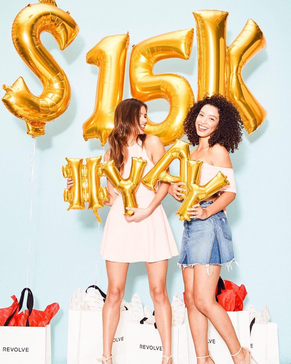 for our 15 year anniversary, we're hosting a $15,000 sweepstakes for you + your BFF! 💕 check out instagram.com/revolve to see how you can win and for more deets check out rvlv.me/15ksweeps 💸