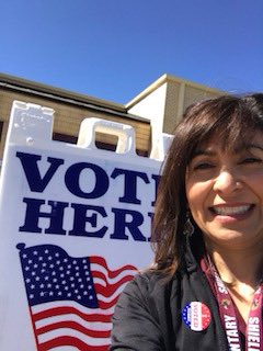 shieldselem's tweet photo. Mrs. Atkins voted! #hawksvote #4Talons https://t.co/Vct7BtAPyN