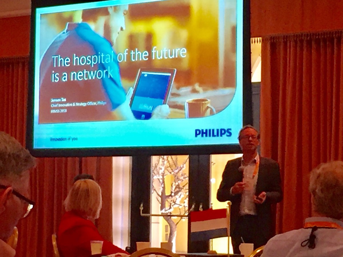“The hospital of the future is a network.” door <a href="/jeroentas/">Jeroen Tas</a> van <a href="/PhilipsHealth/">Philips Healthcare</a> <a href="/HIMSS/">HIMSS</a> #himss18 #HIMSSDutch