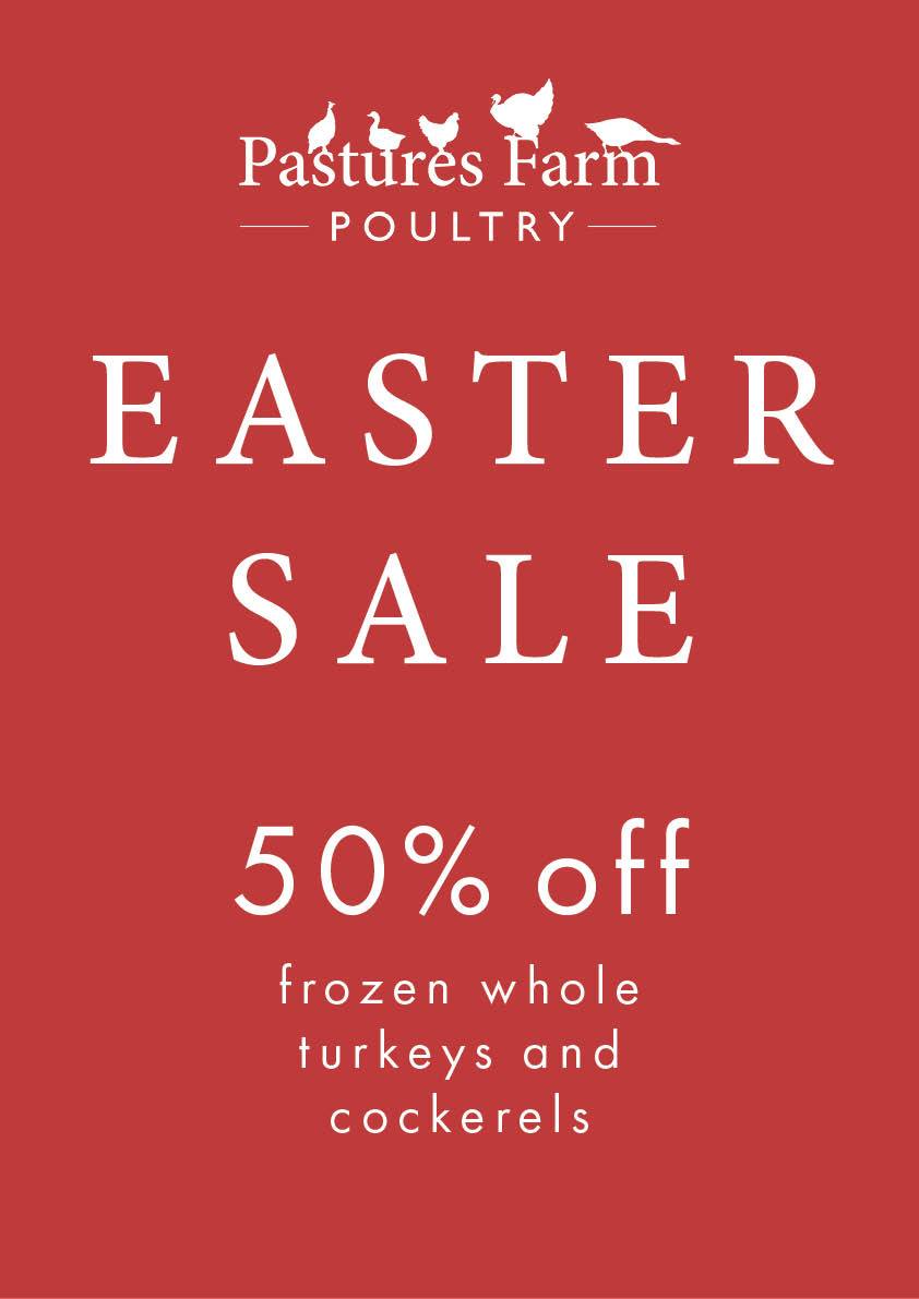 Order online at pasturespoultry.co.uk or call 01604 696586. 
We will be at Stony Stratford Farmers Market on Good Friday, Higham Ferrers on Saturday and Olney Farmers Market on Easter Sunday or Collect from the Farm Shop Wed-Saturday. #shoplocal #meatymarch #freerangepoultry