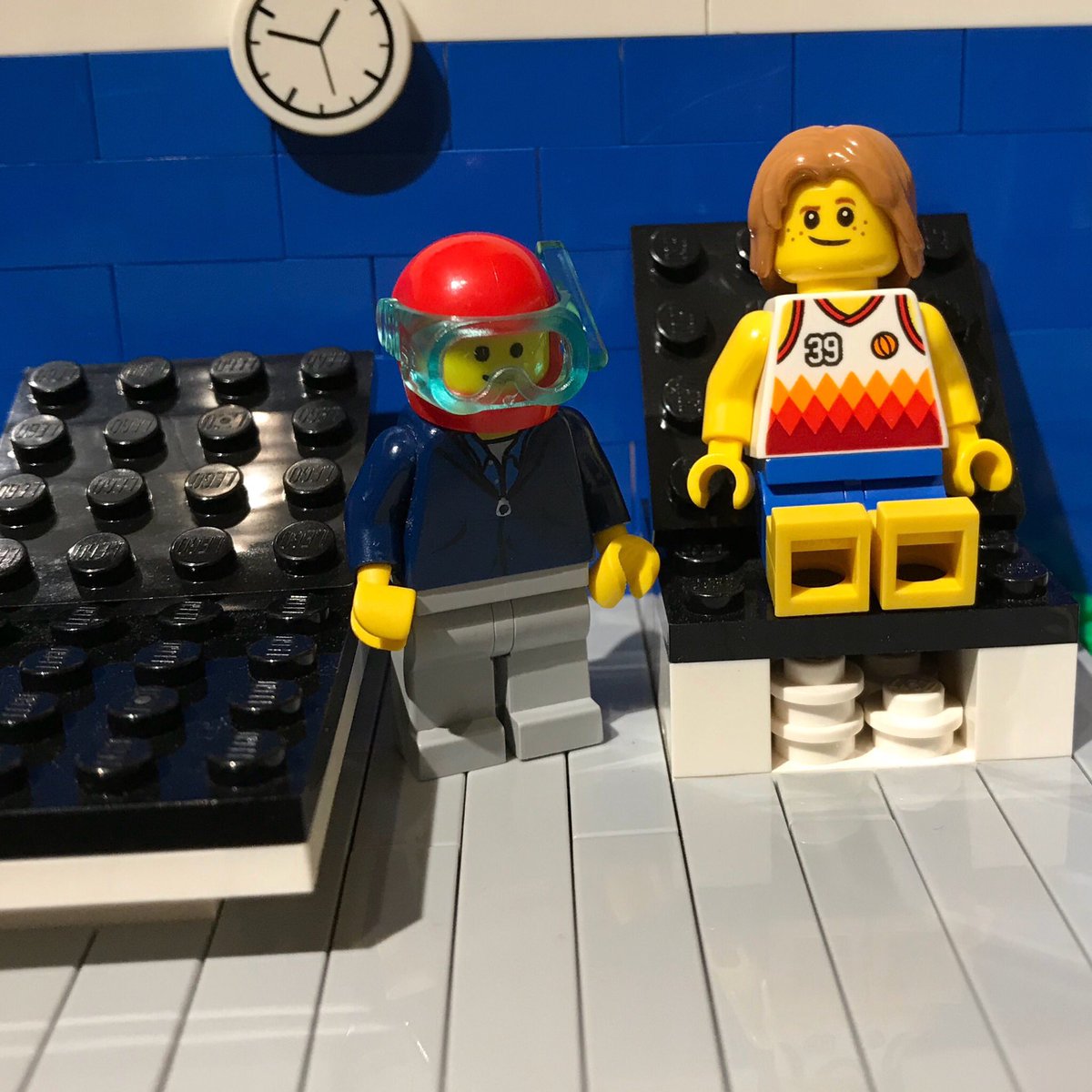 LEGO athletic trainer always provides compassionate care...even when taping athletic smelling feet. #LEGOAtc #NATM2018 #DoWhatYouGottaDo #PU