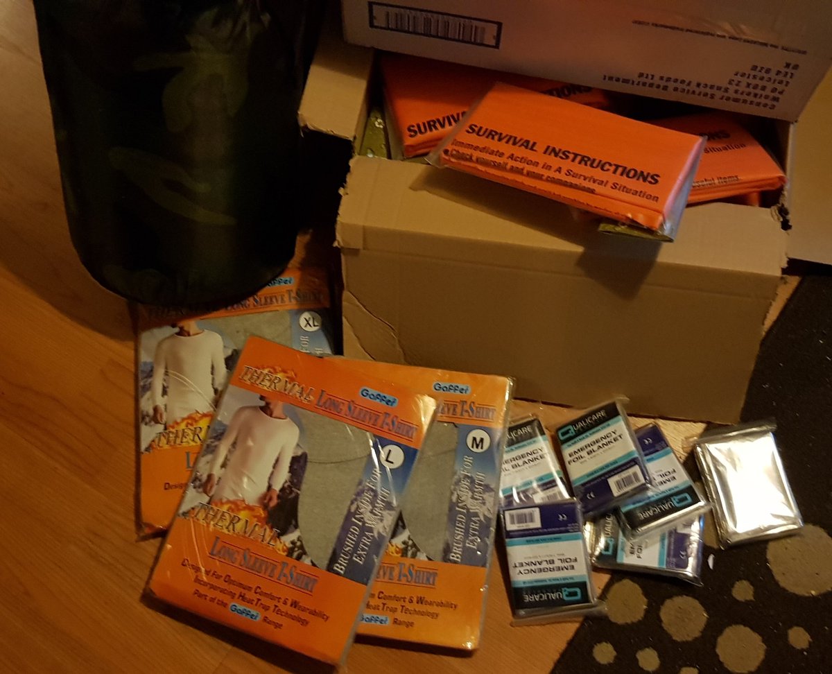 Bhamsg2016's tweet photo. We opened the Amazon parcels that arrived today and yesterday, Thank you so much for donating off our wish list❤ 

we received....
•Sleeping bags
•Foil blankets
•Survival bags
•Walkers crisps 
•Thermal Tops size M/L/XL

#donations #community #thankyou #sleepingbags #BSG https://t.co/CVaFZe7D2R