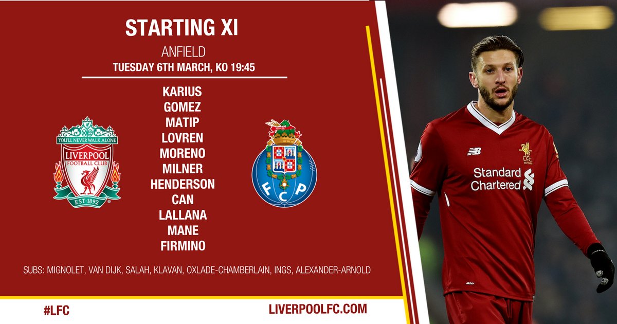 PartidoApartePe's tweet photo. Liverpool y Porto se enfrentan por el partido de vuelta de los octavos de final de la Champions League.
Ida: Porto 0 - Liverpool 5
#Liverpool #Porto #UefaChampionsLeague https://t.co/3XYyUWUuxL