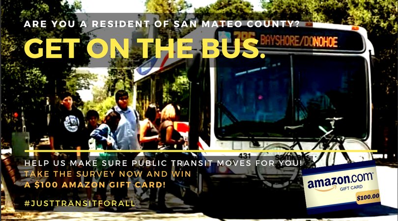 ylinstitute's tweet photo. Live in San Mateo? Take the survey to win a $100 Amazon gift card! Your responses will help to ensure that @SamTrans addresses the real issues in #SanMateo, and create a public transit system that moves for us. https://t.co/2itY6zxcRQ
#JustTransitForAll. https://t.co/R6GvSLHyI7