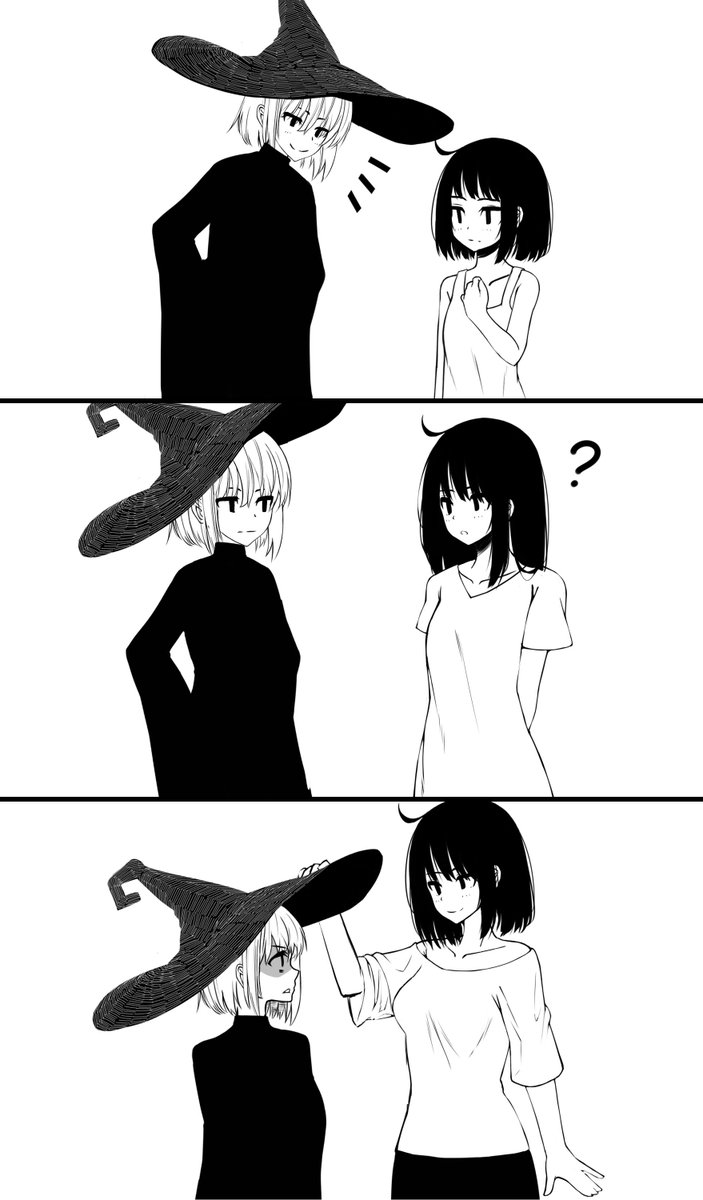ドローイング。いまさらになって魔女集会描きたくなりました。 
弟子とってお姉さんぶってたらいつの間にか抜かれてしまった師匠。
  #魔女集会で会いましょう 