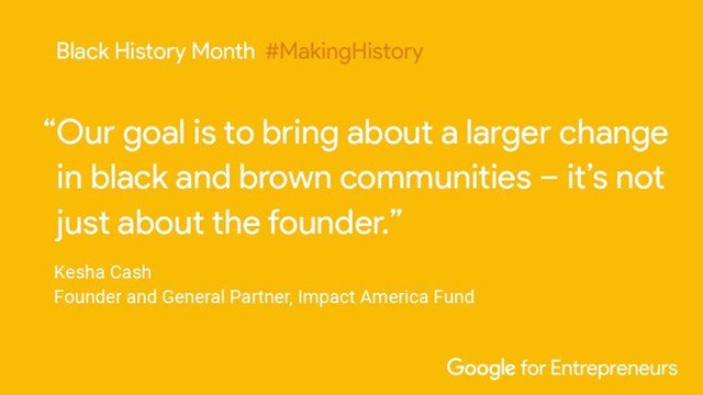 Hugecombinator's tweet photo. Kesha Cash’s venture capital fund, @IA_Fund, is #MakingHistory by investing in entrepreneurs with the cultural competence to be successful in the underserved communities they operate in.#startups #startup #entrepreneur #business #entrepreneurs  #motivation  #marketing https://t.co/LHETq0nIFM