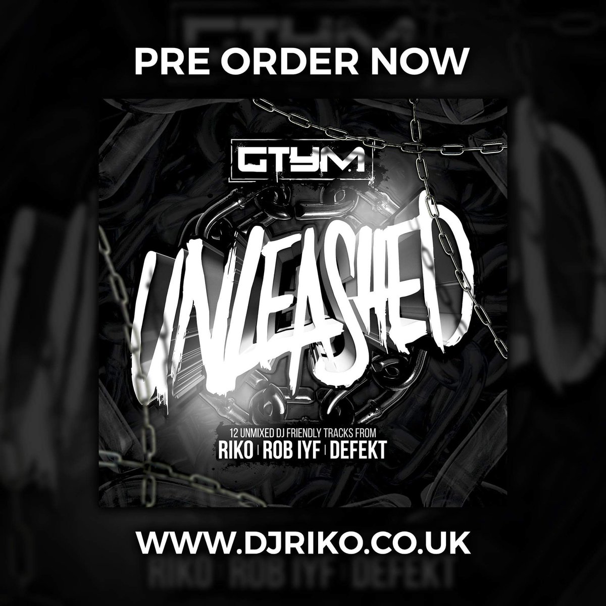 ** PRE-ORDER NOW **

GTYM Presents..

UNLEASHED
#happyhard
#hardcore
#HTID
12 Unmixed DJ Friendly Tracks From:
DJ RIKO | Rob IYF | Ben Defekt + More..

Pre-Order your copy now from: djriko.co.uk

Album Clips: soundcloud.com/gotellyomomma/…

*Order Now for added free downloads