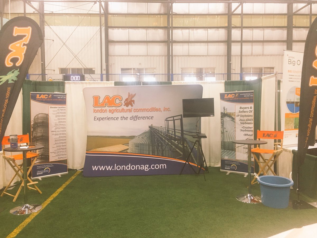 All setup for #LdnFarmShow  Stop by the <a href="/LACommodities/">LAC</a> booth in the BMO Centre this year.  #ontag