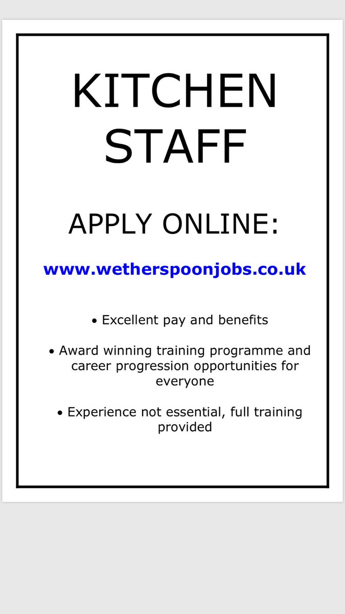 TheWetherspoon's tweet image. Do you fancy a job with Wetherspoon? Please apply online or hand in a CV to the Henry Bell, Helensburgh.