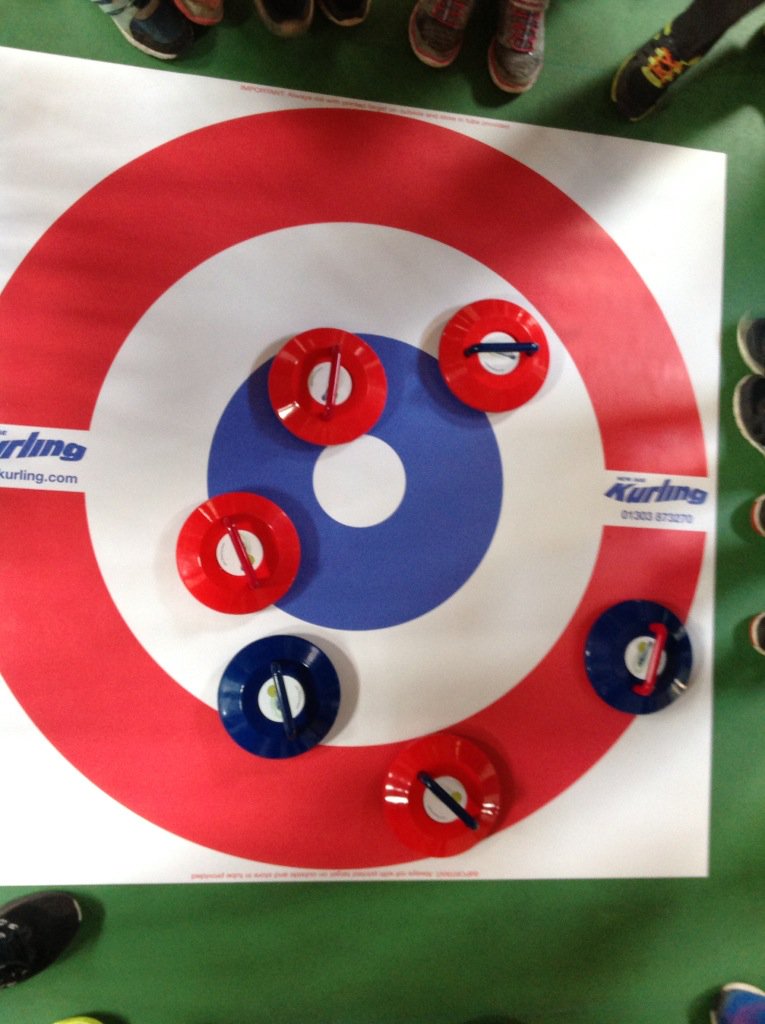 IndigoClass's tweet photo. We played New Age Kurling in Y2 today, it was great fun. Which team won? By how many points? https://t.co/ToaZTRrXeR