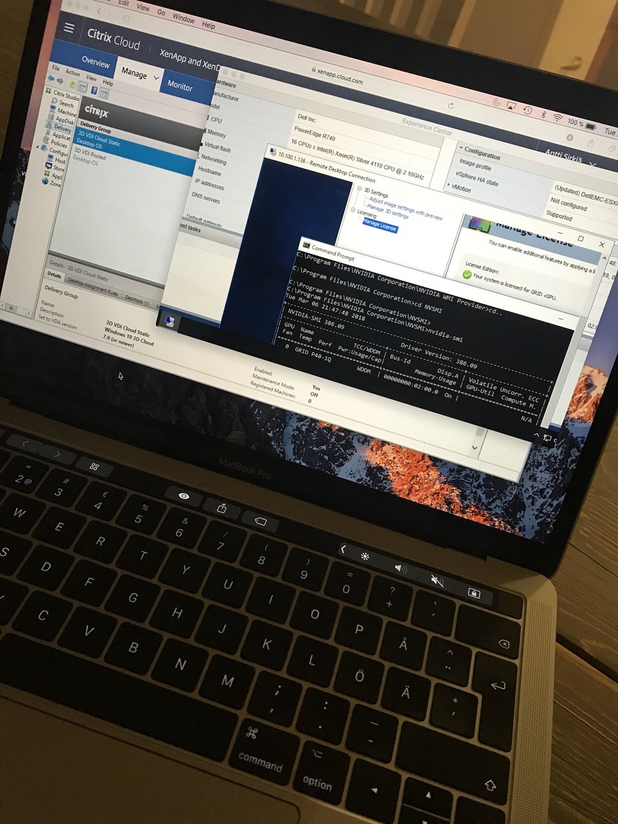 AntSirk's tweet photo. Building up a new playground! I’m really amazed about the power of Nvidia Tesla P40! #vmware #vSphere 6.5 #hyperconverged #Citrix #CitrixCloud #nvidia #nvidiavirt #TeslaP40 #DellEMC #Apple https://t.co/NlfEt6Lu6i