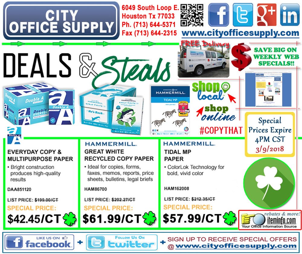 cityos's tweet image. #TripleTreatTuesday with #MultiPurposePaper on #WeeklyWEBSpecial #CopyThat @ CityOfficeSupply.com -&amp;gt; ecinteractiveplus.com/5632/Product/D…