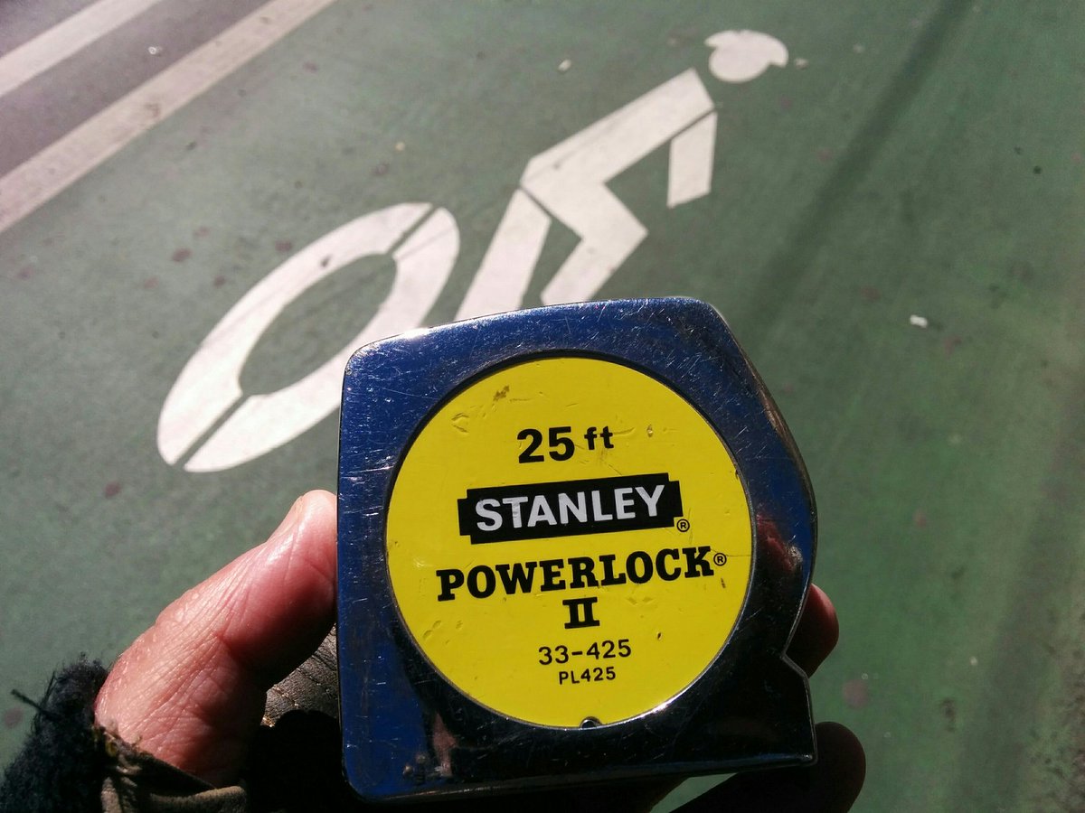 Brought my tape measure to SF today. Gonna measure me some bike lane widths.
