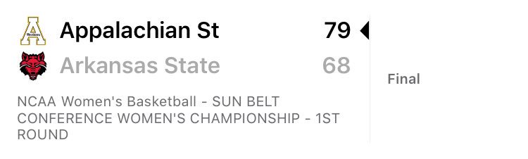ransvoice's tweet photo. Way to go, @AppStateWBB! Big #FunBelt win! @SunBelt @appstatesports #GoAppSt https://t.co/z2HIlk3HDz