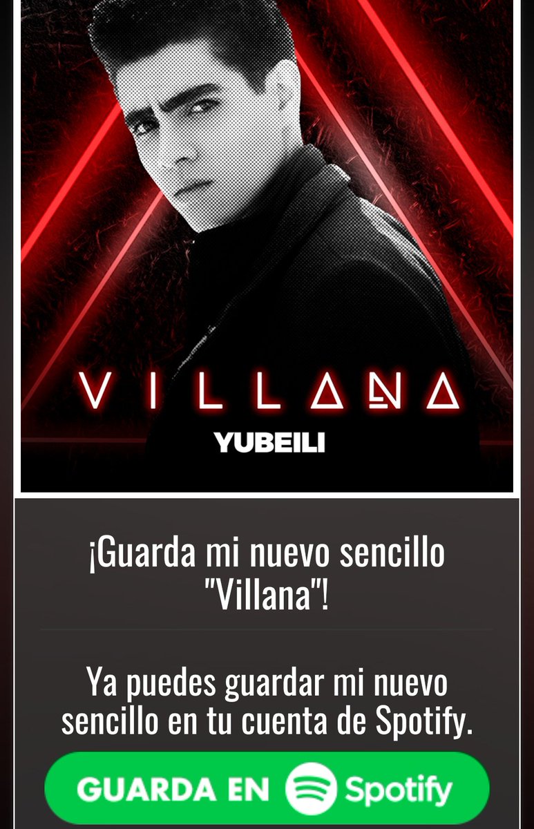 OmarYubeili's tweet photo. Mi gente ya pueden pre-ordenar mi nuevo sencillo #Villana en @SpotifyMexico les dejo el link y a romper con está bomba! 

https://t.co/VfGvu4Ny1O 🐲 https://t.co/95bf8Vdane