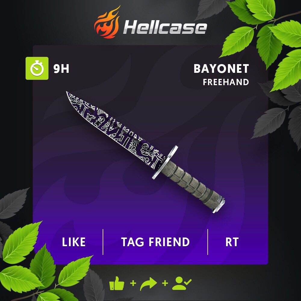 hellcase's tweet photo. 🌥️ ★ Bayonet | Freehand Giveaway:
⛅️ CLICK https://t.co/rSkv0LsJxK 
🌤️ Like + RT + Follow @hellcase
☀️ Tag your friend

🏆A winner in 9 hours! https://t.co/FjPVbItHYU
