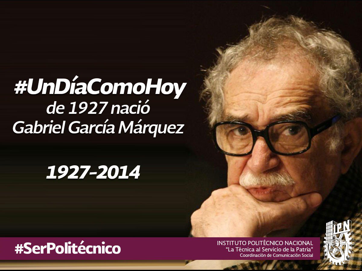 #UnDíaComoHoy pero de 1927 nació el escritor y periodista colombiano
Gabriel García Márquez. #CienAñosDeSoledad