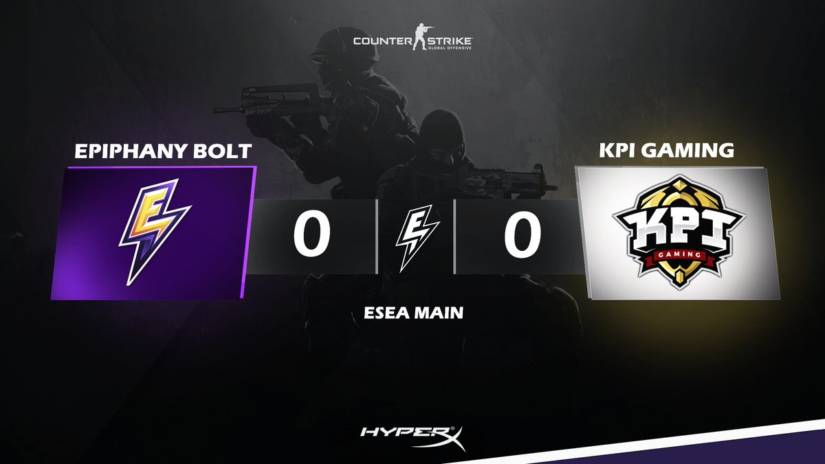 FollowEpiphany's tweet photo. [#CSGO] Over on our stream we're live against @KPI_Gaming in our #ESEAmain match! Looking to take our second win of the night. #theBOLT

Good luck &amp; have fun!

📺 https://t.co/sYEjBuMvYa 🎙️ Caster @SirDannyyyy

@HyperX @infihex https://t.co/IQLGmYPTQr
