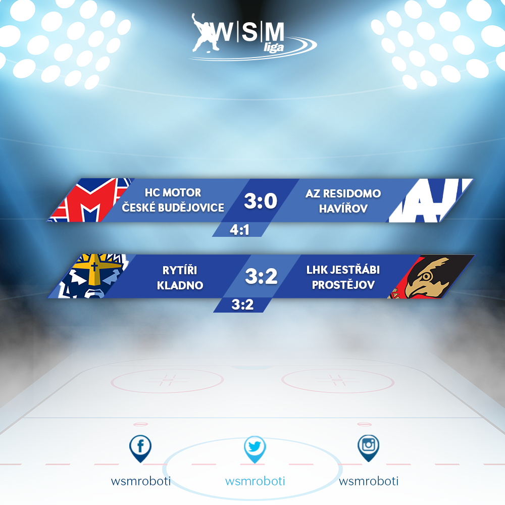 wsmroboti's tweet photo. Dalším semifinalistou jsou hokejisté @HC_Motor. @RytiriKladno otočili bitvu s @LHK_Prostejov a získali první mačbol. https://t.co/mUqPL87I9l
