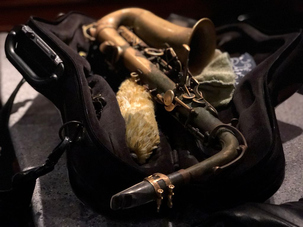 MarcUrselli's tweet photo. #JohnZorn and #ChesSmith hard at work with saxophone and Haitian drums and congas for this new crazy record in the making at #EastSideSound for @Tzadik_label with engineer @MarcUrselli https://t.co/LoLOYdejVM
