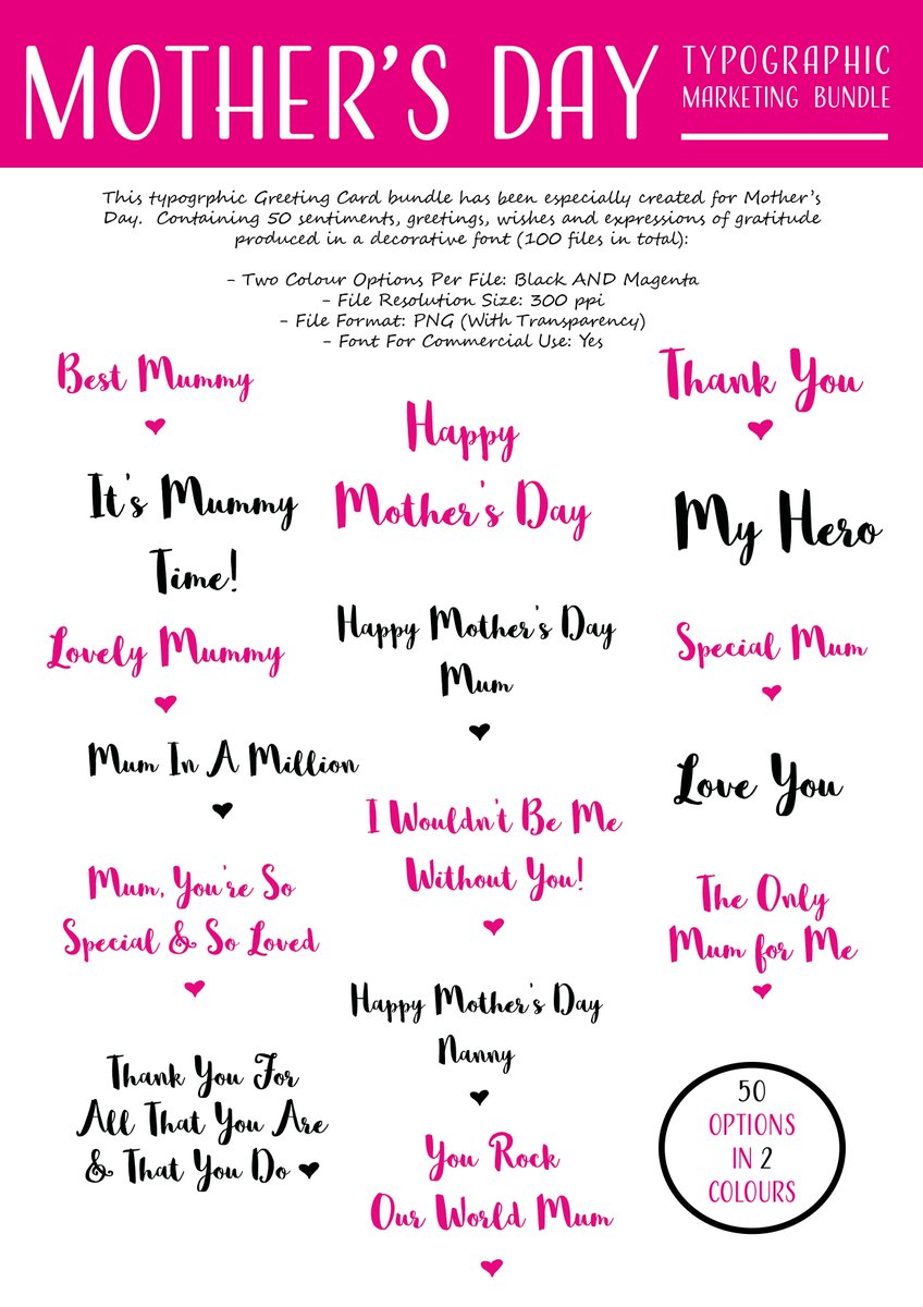 BusiKind's tweet photo. SPECIAL OFFER... to celebrate the arrival of our #marketing #typography packs.  Get the #MothersDay edition half price at https://t.co/KZdk6ox3qq MORE PACKS COMING SOON #marketing101 #marketingbundles #design #digitalmedia #printdesign #marketingtools #mediapacks #greetingcards https://t.co/99LcrYICDd