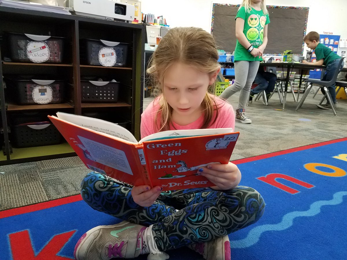 MutchBrandy's tweet photo. We do like them Sam-I-Am, we do like green eggs and ham!!! #1stGradeCC #MakeItHappenCC https://t.co/ML2SHAFa8S