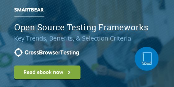 SmartBear's tweet image. Ensure you're making the best choice when it comes to selecting your #testingframework by downloading this eBook: ow.ly/DKpw30iLrD0 #opensource #JavaScript